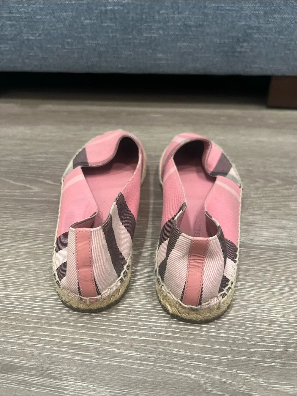 Burberry Pink Check Canvas Espadrilles